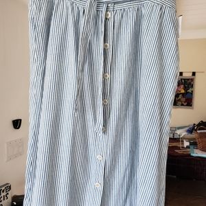 Seersucker cotton skirt